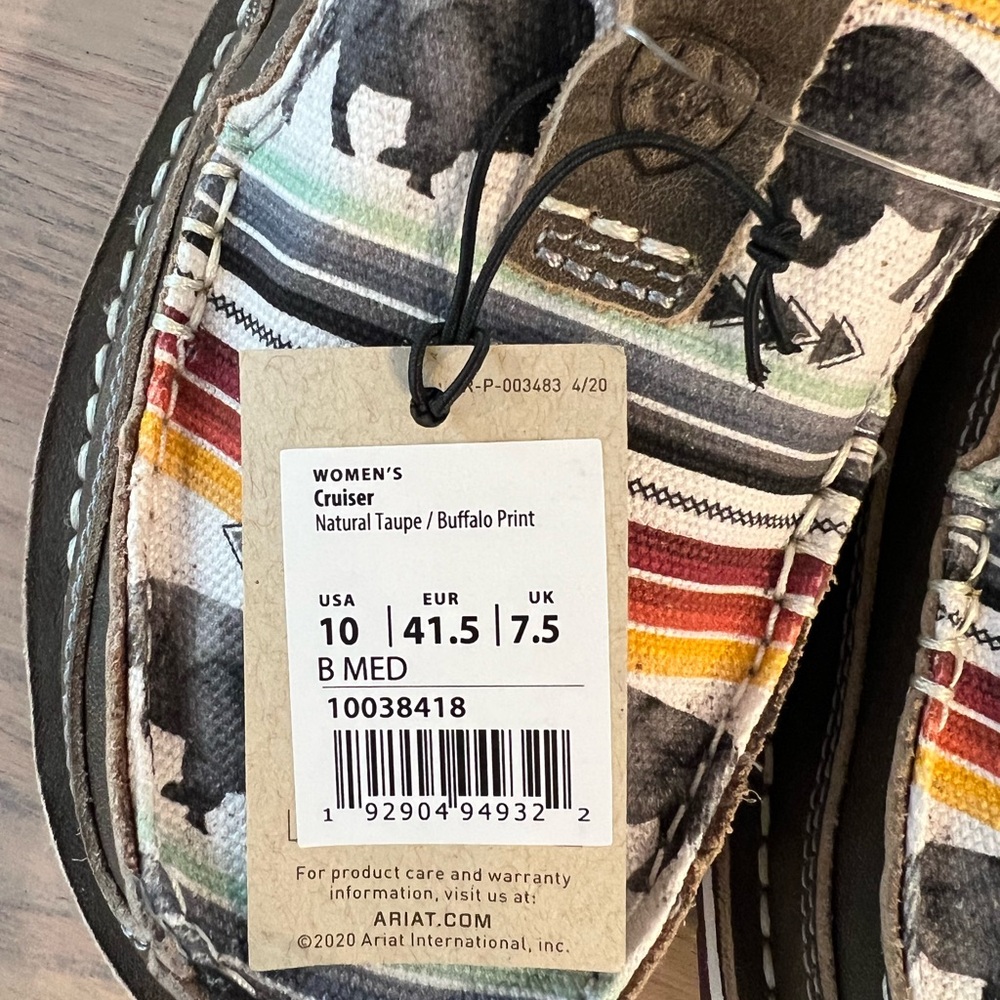 Ariat® Cruiser Buffalo Print Suede Slip-On - Picture 3 of 7